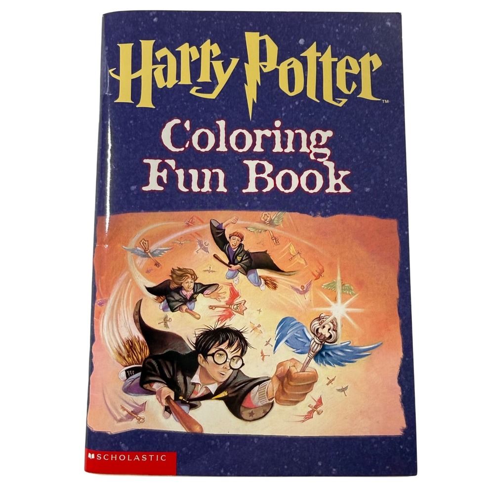 HARRY POTTER Vintage 2000 Coloring Fun Book Scholastic First Printing 80 Pages